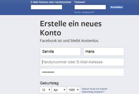 Ein «Facebook Light»-Profil mit wenigen Daten