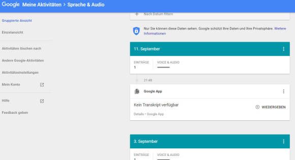 Google zeichnet auf, worüber Sie sprechen – hier können Sie es sich anhören