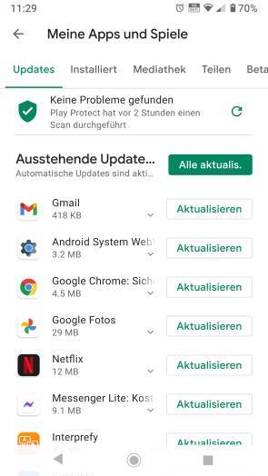 Google-Apps stürzen auf Android-Smartphones ab